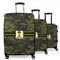 Green Camo 3 Piece Luggage Set - 20" Carry On, 24" Medium Checked, 28" Large Checked (Personalized)