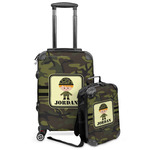 Green Camo Kids 2-Piece Luggage Set - Suitcase & Backpack (Personalized)