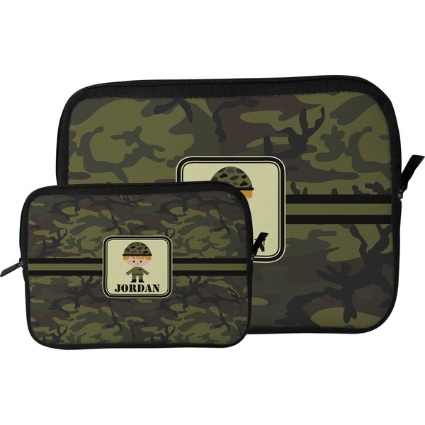 Green Camo Tablet Sleeve (Size Comparison)