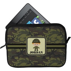 Green Camo Tablet Case / Sleeve (Personalized)