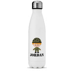 Green Camo Water Bottle - 17 oz. - Stainless Steel - Full Color Printing (Personalized)