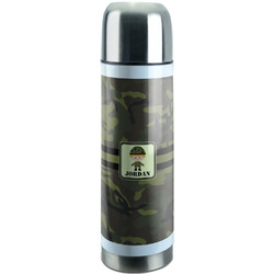 Green Camo Stainless Steel Thermos (Personalized)