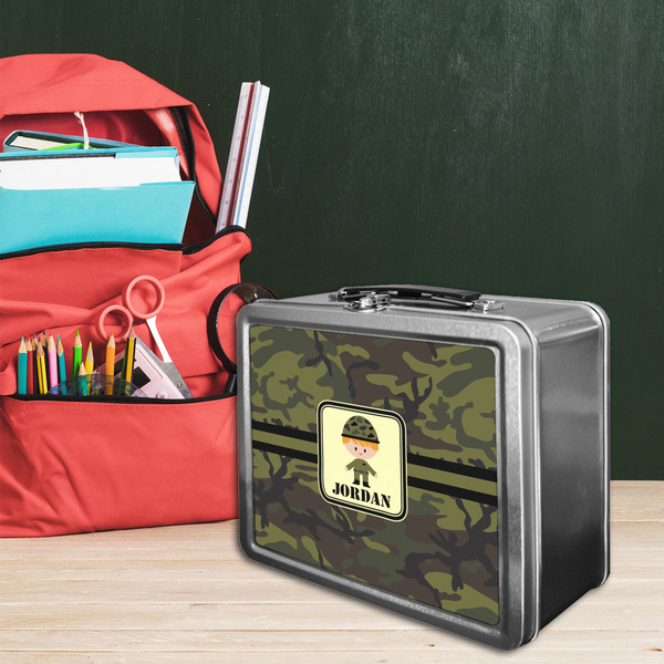 Green Camo Tin Lunchbox - LIFESTYLE