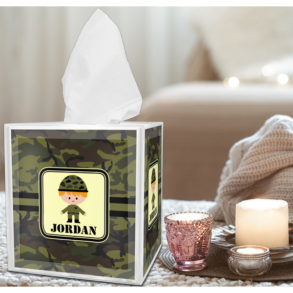 Green Camo Tissue Box - LIFESTYLE