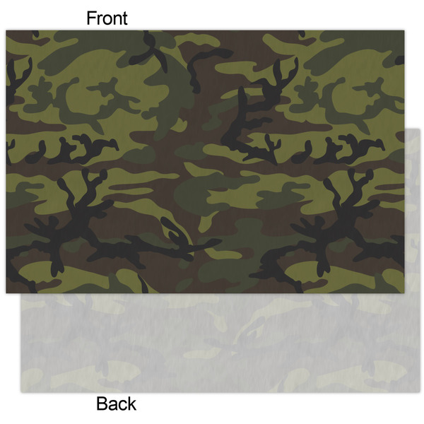 Green Camo Tissue Paper - Heavyweight - XL - Front & Back