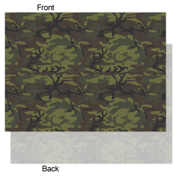 Green Camo Tissue Paper - Lightweight - Large - Front & Back