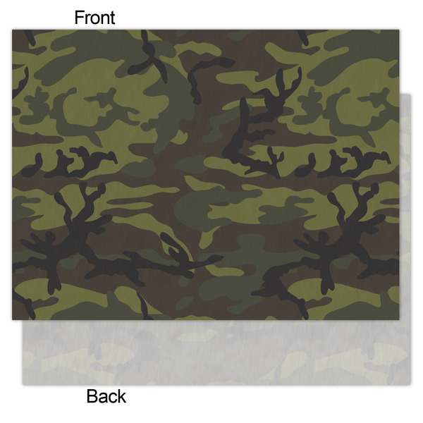 Green Camo Tissue Paper - Lightweight - Medium - Front & Back