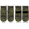 Green Camo Toddler Ankle Socks - Double Pair - Front and Back - Apvl