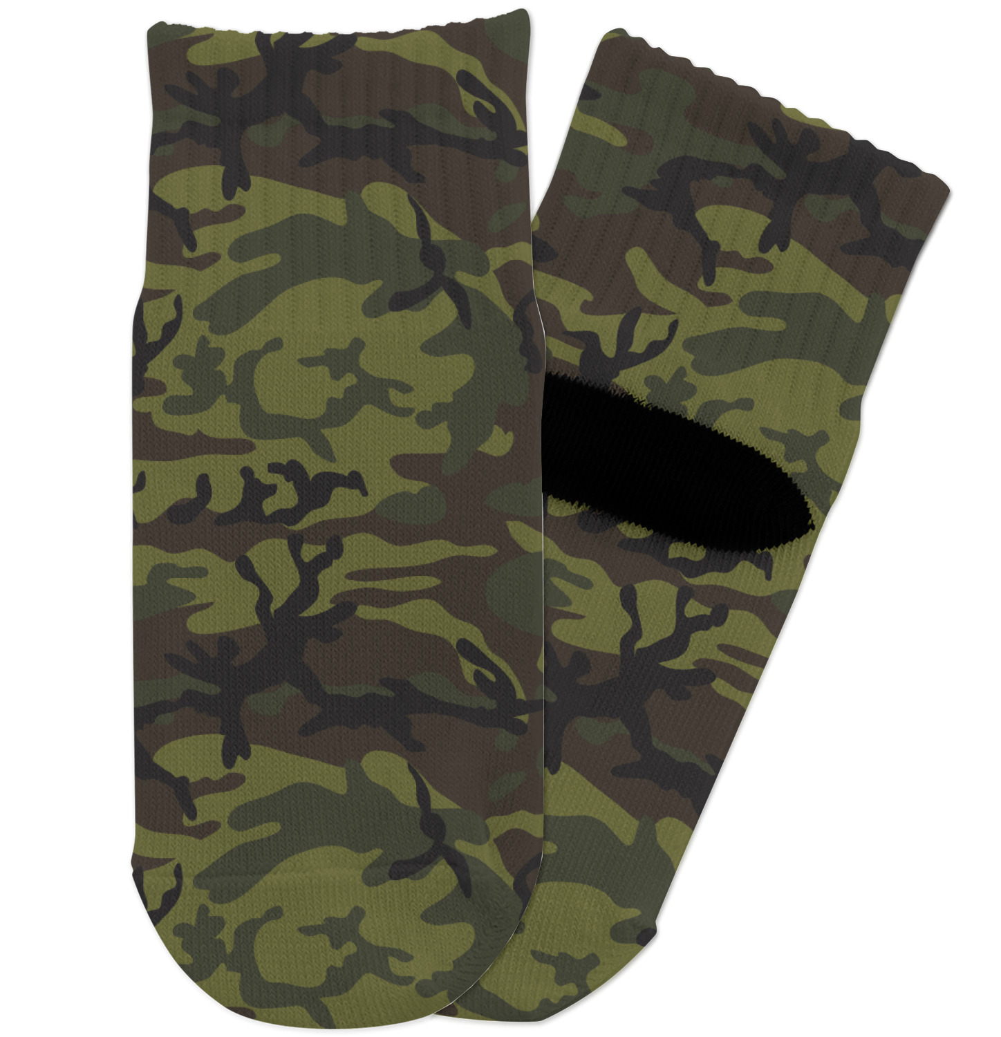 Green Camo Toddler Ankle Socks (Personalized) YouCustomizeIt