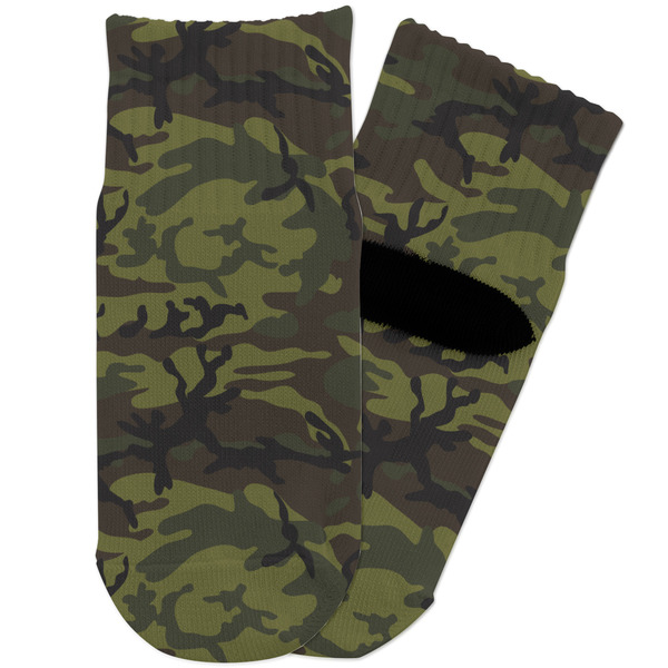 Custom Green Camo Toddler Ankle Socks