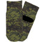 Green Camo Toddler Ankle Socks - Single Pair - Front and Back