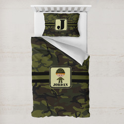Green Camo Toddler Bedding Set - With Pillowcase (Personalized)