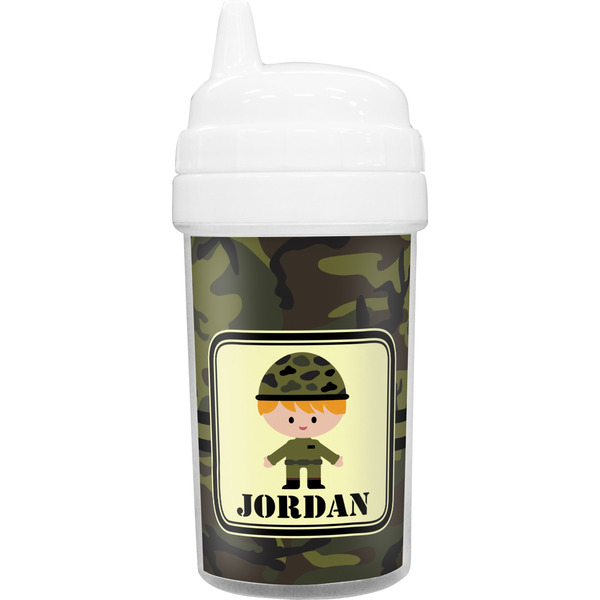 Custom Green Camo Sippy Cup (Personalized)