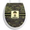 Green Camo Toilet Seat Decal (Personalized)