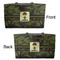 Green Camo Tote w/Black Handles - Front & Back Views