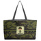 Green Camo Beach Totes Bag - w/ Black Handles (Personalized)