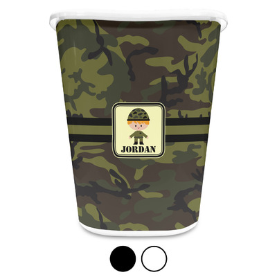 Green Camo Waste Basket (Personalized)