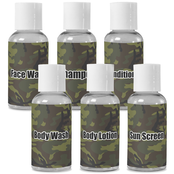 Custom Green Camo Travel Bottles (Personalized)