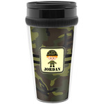 Green Camo Acrylic Travel Mug without Handle (Personalized)
