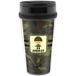 Green Camo Acrylic Travel Mug without Handle (Personalized)