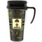 Green Camo Acrylic Travel Mug with Handle (Personalized)
