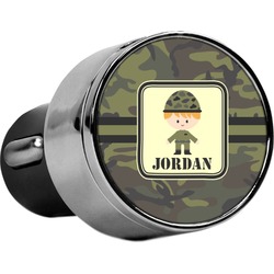 Green Camo USB Car Charger (Personalized)