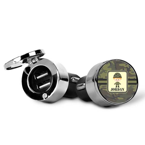 Green Camo USB Car Charger