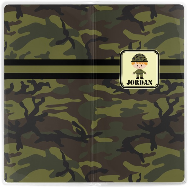 Green Camo Vinyl Document Wallet - Apvl