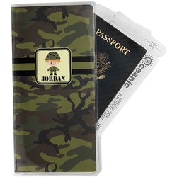 Green Camo Travel Document Holder