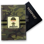 Green Camo Vinyl Passport Holder (Personalized)