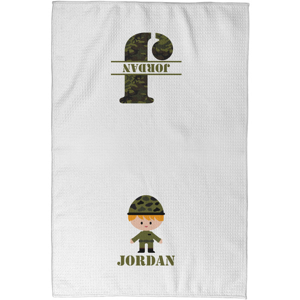 Green Camo Waffle Towel - Partial Print - Approval Image