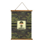 Green Camo Wall Hanging Tapestry - Tall (Personalized)