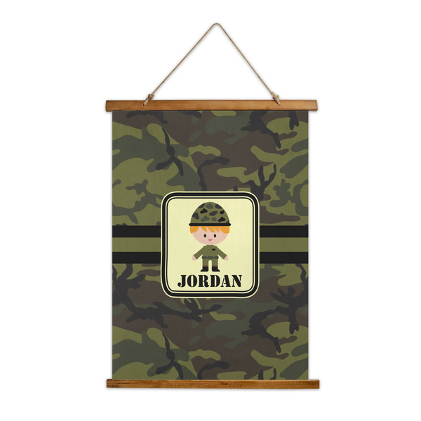 Custom Green Camo Wall Hanging Tapestry (Personalized)