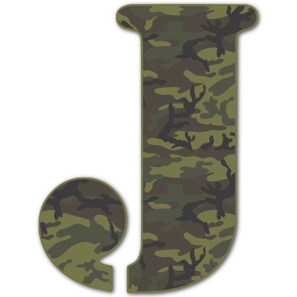 Custom Green Camo Letter Decal - Custom Sizes (Personalized)