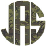 Green Camo Monogram Decal - Custom Sizes (Personalized)