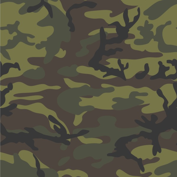Custom Green Camo Wallpaper & Surface Covering (Water Activated 24"x 24" Sample)