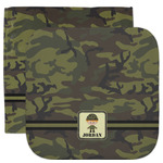 Green Camo Facecloth / Wash Cloth (Personalized)