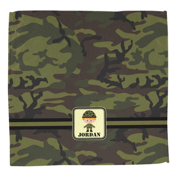 Green Camo Washcloth - Front - No Soap