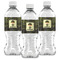 Green Camo Water Bottle Labels - Front View