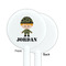 Green Camo White Plastic 5.5" Stir Stick - Single Sided - Round - Front & Back