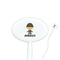 Green Camo 7" Oval Plastic Stir Sticks - White - Single Sided (Personalized)