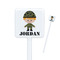 Green Camo Square Plastic Stir Sticks (Personalized)