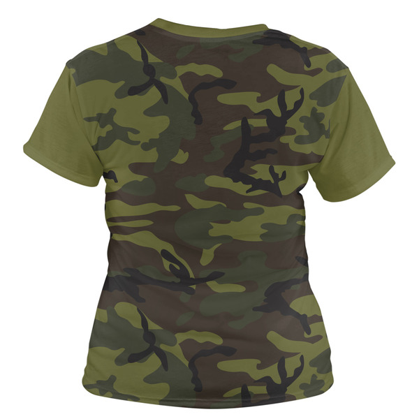 Green Camo Women's T-shirt Back