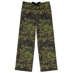 Green Camo Womens Pajama Pants - M