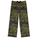 Green Camo Womens Pajama Pants - XS