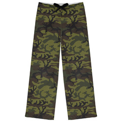 Green Camo Womens Pajama Pants (Personalized)