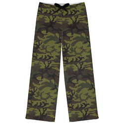 Green Camo Womens Pajama Pants - M