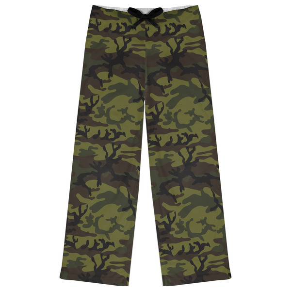 Custom Green Camo Womens Pajama Pants - 2XL
