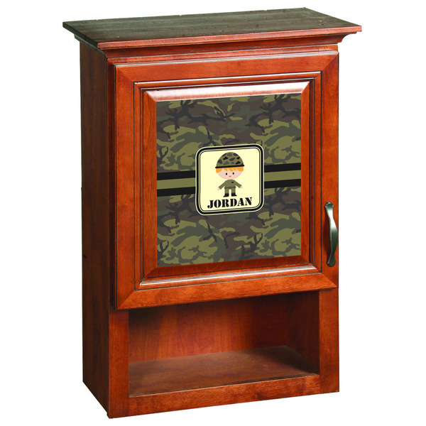 Green Camo Wooden Cabinet Decal (Medium)