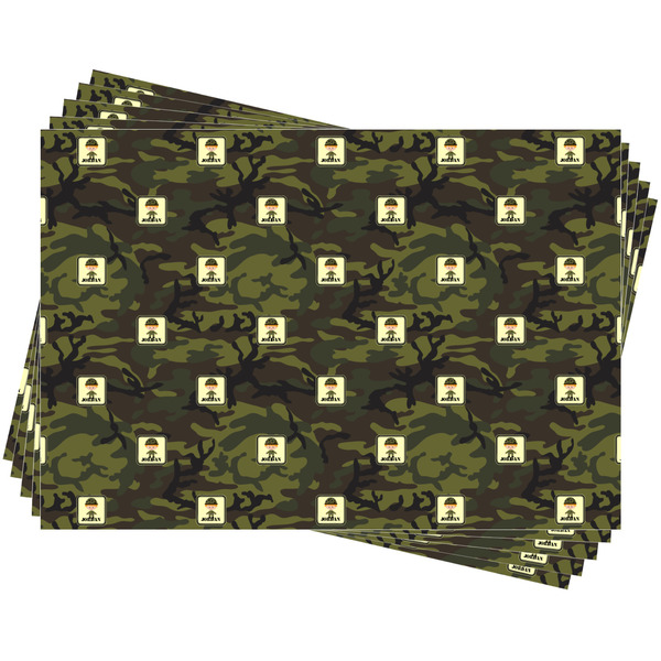 Green Camo Wrapping Paper - 5 Sheets Approval